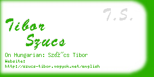 tibor szucs business card