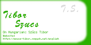 tibor szucs business card